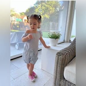 La Coqueta Strawberry print romper 3T